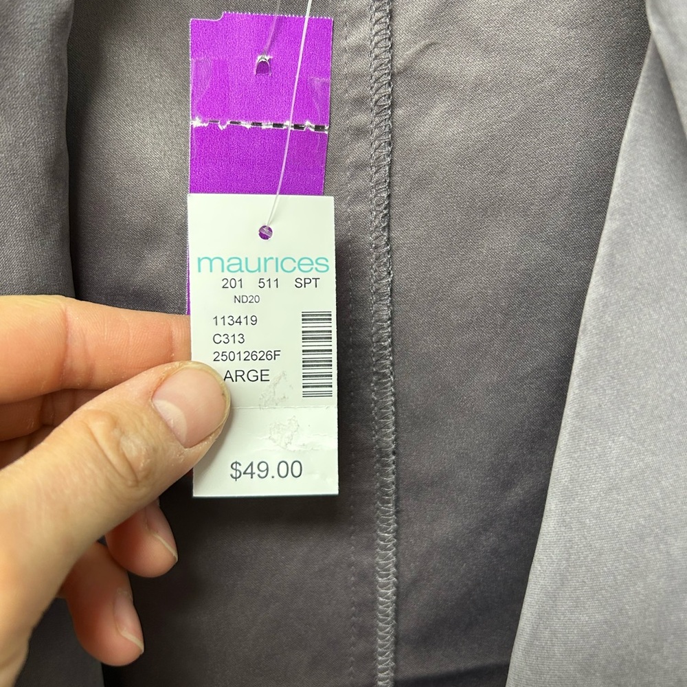 Maurices Purple-Grey Blazer Large - Picture 4 of 9